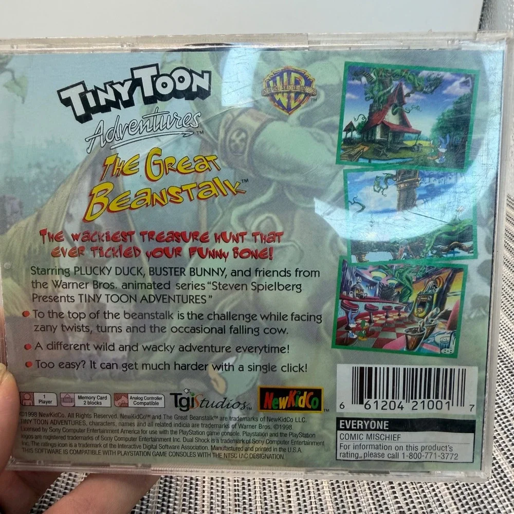 Tiny Toon Adventures The Great Beanstalk PS1 Sony PlayStation 1 1998 SLUS-00638